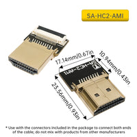 LESOWN Slim Flat FFC Standard HDMI Cable Male to HDMI Female Interface