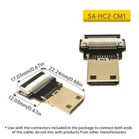 LESOWN Slim Flat FFC Standard HDMI Cable Male to HDMI Female Interface