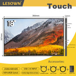 LESOWN 18 inch 120Hz Portable USB C mini HDMI Touchscreen Ultrawide Monitor 1920x1200 ADS with Speakers Laptop Screen Extender