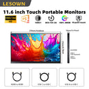 LESOWN P116GPS/P116GPT 11.6 inch Small Portable Monitor Touch FHD 1080P HDMI USB Type C Extend Portable Display