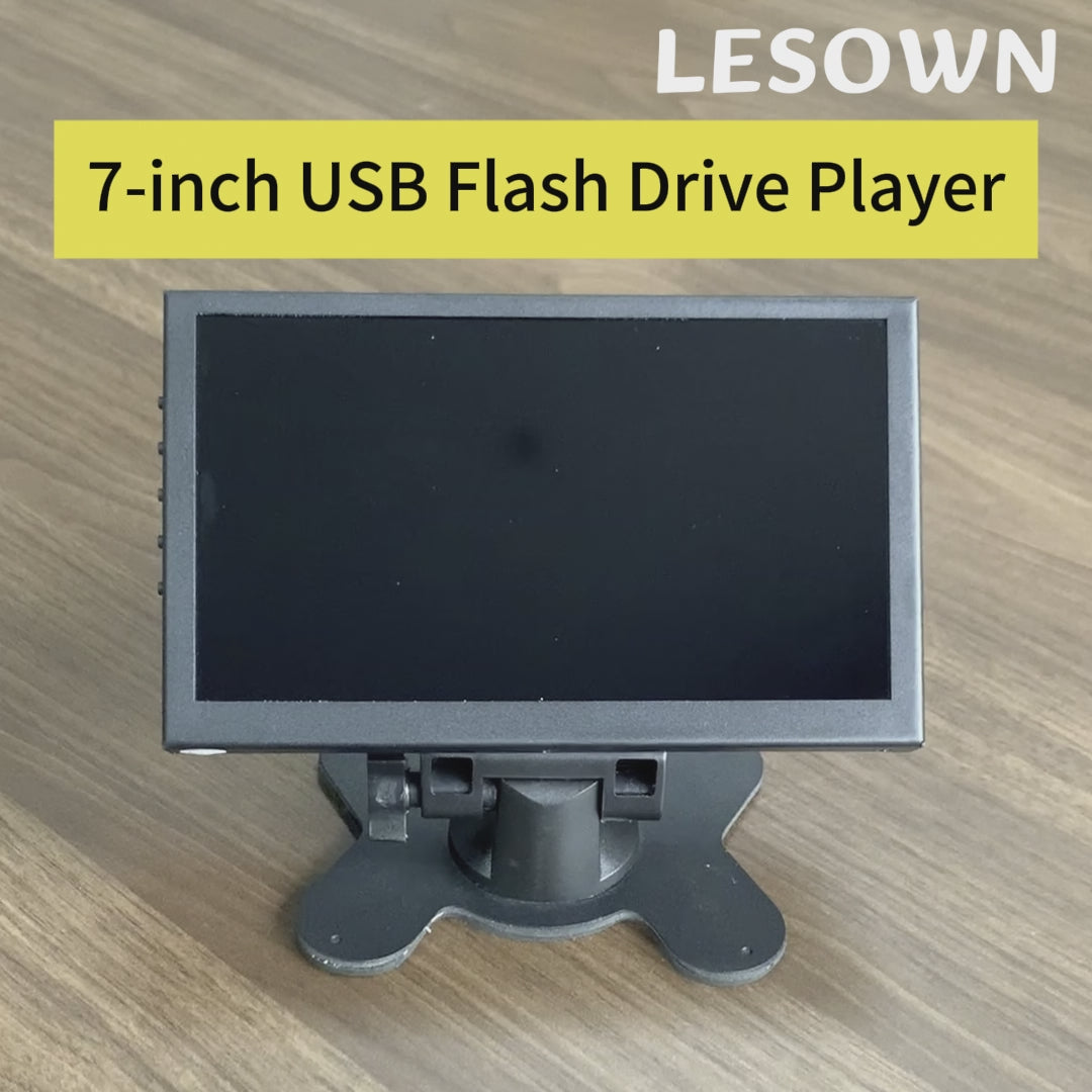 LESOWN MP70S-NGD01A 7.0inch USB Flash Drive Video Advertising Player TFT-LCD 1024x600 IPS Interactive Digital Signage for &nbsp;Kali Raspberry Pi