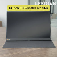 LESOWN P140GHR External 14" 144Hz Secondary Monitor 2560×1600 IPS Portable Display with HDMI USB Type-C for Laptop Switch Xbox Windows