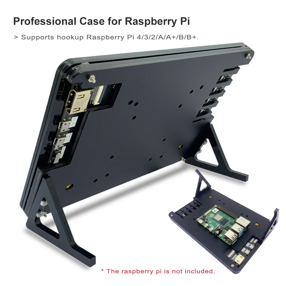 LESOWN 7 inch Raspberry Pi Touch Screen Display Case Holder