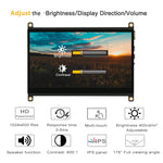LESOWN R7-A Wide Small Screen 1024x600 IPS LCD Display HDMI Portable Monitor Touch Module with Case