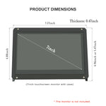 LESOWN 7 inch Raspberry Pi Touch Screen Display Case Holder