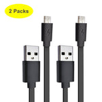 LESOWN [Pack of 5PCS] 1ft /0.3m Premium Flat Short Micro USB Cables