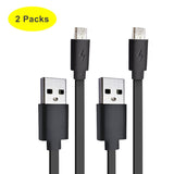 LESOWN [Pack of 5PCS] 1ft /0.3m Premium Flat Short Micro USB Cables