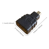LESOWN HDMI Female (Type-A) to Micro HDMI Male (Type-D) Converter