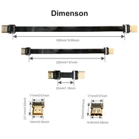 LESOWN Slim Flat FFC Standard HDMI Cable Male to HDMI Female Interface