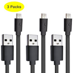 LESOWN [Pack of 5PCS] 1ft /0.3m Premium Flat Short Micro USB Cables