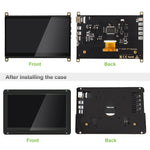 LESOWN R7HS/R7HS-T 7inch Capacitive Touchscreen 1024x600 HDMI Display wich Case