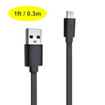 LESOWN [Pack of 5PCS] 1ft /0.3m Premium Flat Short Micro USB Cables