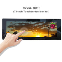 LESOWN M79-A01S M79-A01T 7.9 Inch Long Strip HDMI Display 400x1280 IPS Bar GPU Temperature Monitoring Display